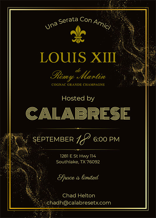 CALABRESE TX | Louis XIII Dinner