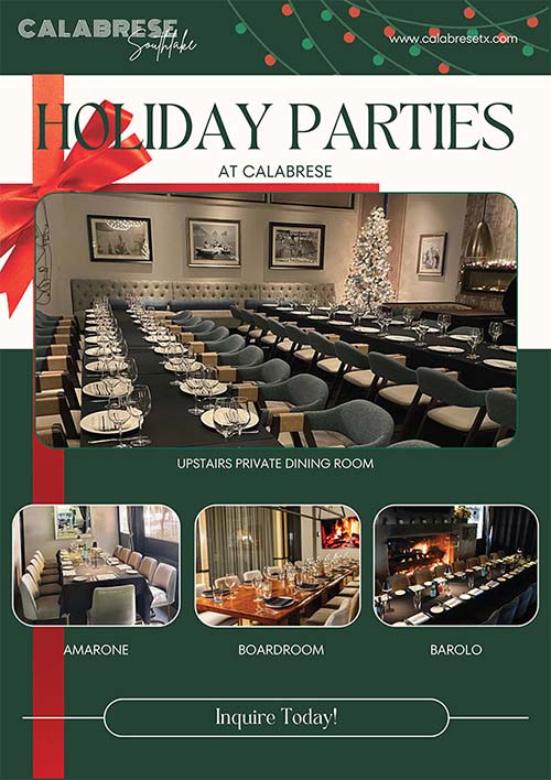 CALABRESE TX |Holiday Private Events