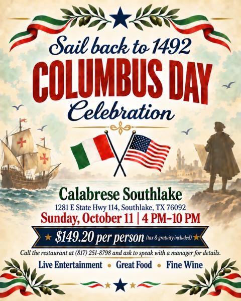 Calabrese Southlake - Columbus Day Celebration